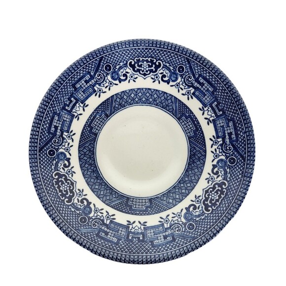 Vintage 1940s Blue Willow Churchill of England Saucer Plate - Picture 1 of 6